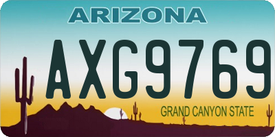 AZ license plate AXG9769