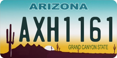 AZ license plate AXH1161