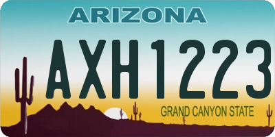 AZ license plate AXH1223