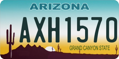 AZ license plate AXH1570