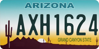 AZ license plate AXH1624