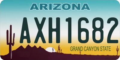 AZ license plate AXH1682