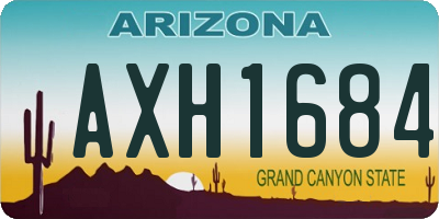 AZ license plate AXH1684
