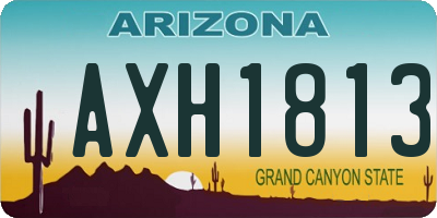 AZ license plate AXH1813