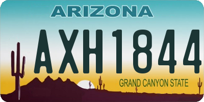 AZ license plate AXH1844