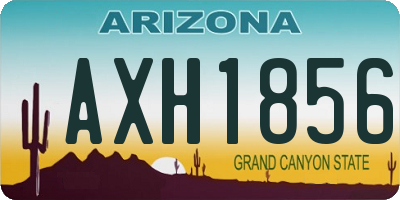 AZ license plate AXH1856
