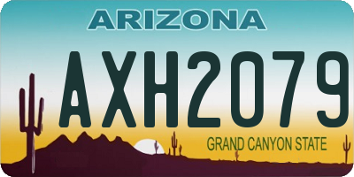 AZ license plate AXH2079