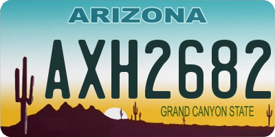 AZ license plate AXH2682