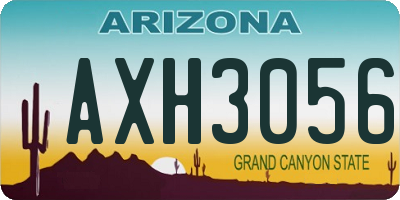 AZ license plate AXH3056