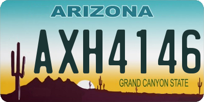 AZ license plate AXH4146