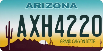 AZ license plate AXH4220
