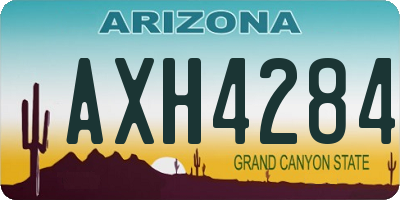 AZ license plate AXH4284