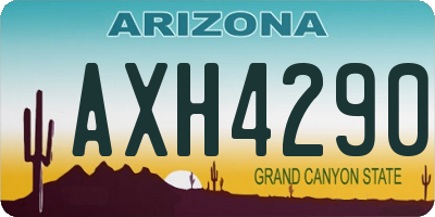 AZ license plate AXH4290