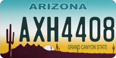 AZ license plate AXH4408