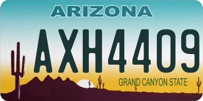 AZ license plate AXH4409