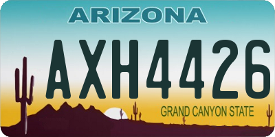 AZ license plate AXH4426