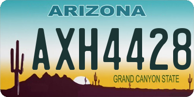 AZ license plate AXH4428