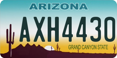 AZ license plate AXH4430