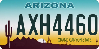 AZ license plate AXH4460
