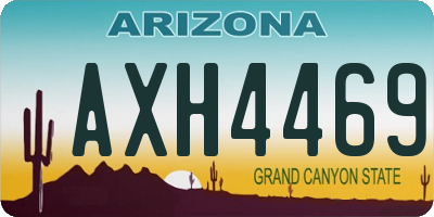 AZ license plate AXH4469
