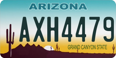 AZ license plate AXH4479