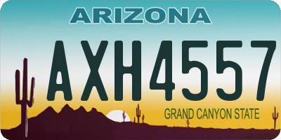 AZ license plate AXH4557