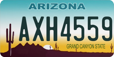 AZ license plate AXH4559