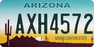 AZ license plate AXH4572