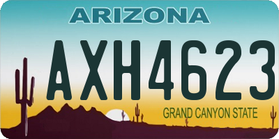 AZ license plate AXH4623