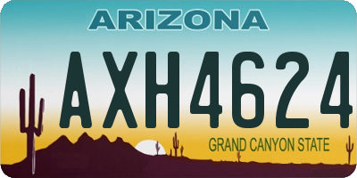 AZ license plate AXH4624