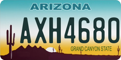 AZ license plate AXH4680