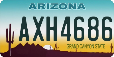 AZ license plate AXH4686