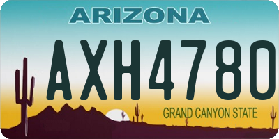 AZ license plate AXH4780