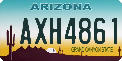 AZ license plate AXH4861