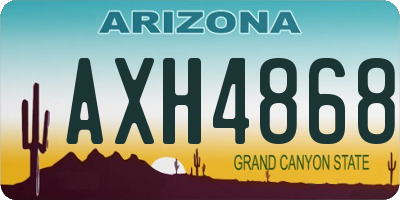 AZ license plate AXH4868