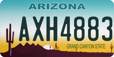 AZ license plate AXH4883