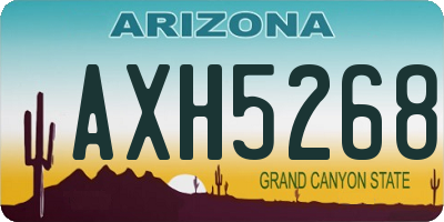 AZ license plate AXH5268