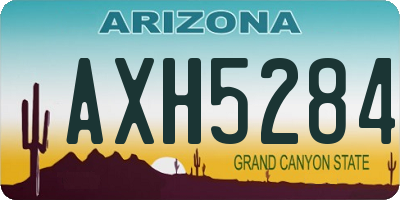 AZ license plate AXH5284