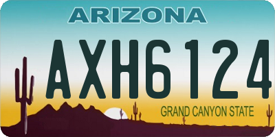 AZ license plate AXH6124