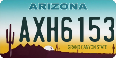 AZ license plate AXH6153