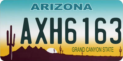 AZ license plate AXH6163