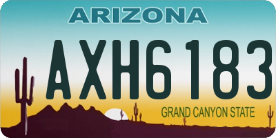 AZ license plate AXH6183