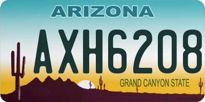 AZ license plate AXH6208