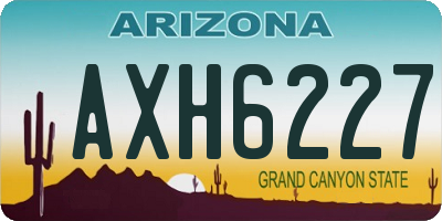 AZ license plate AXH6227