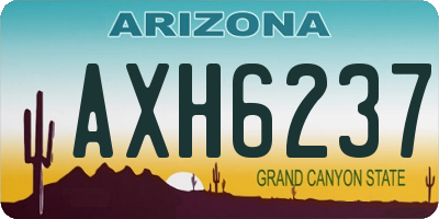 AZ license plate AXH6237