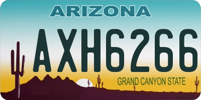AZ license plate AXH6266