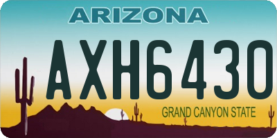AZ license plate AXH6430