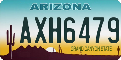AZ license plate AXH6479