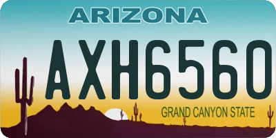 AZ license plate AXH6560