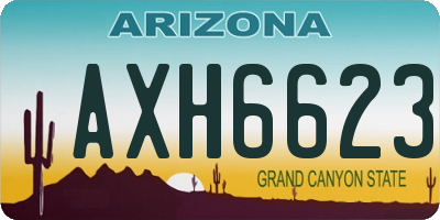 AZ license plate AXH6623